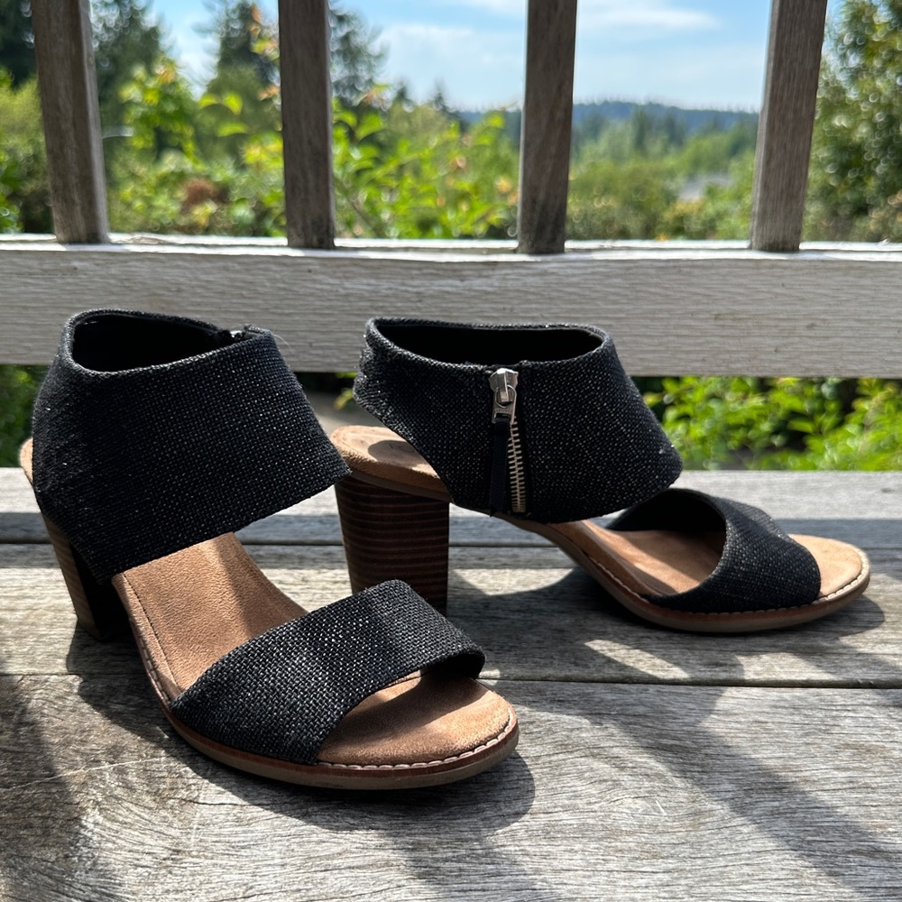 Toms Majorca Sandals Black Size 10